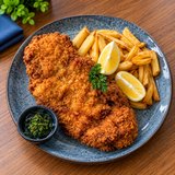 Óriás rántott szelet steak burgonyával