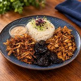 Szilvás-balzsamecetes gyros tál