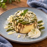 Matcha-fehércsokis soufflé