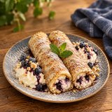 Áfonyás sajttorta palacsinta