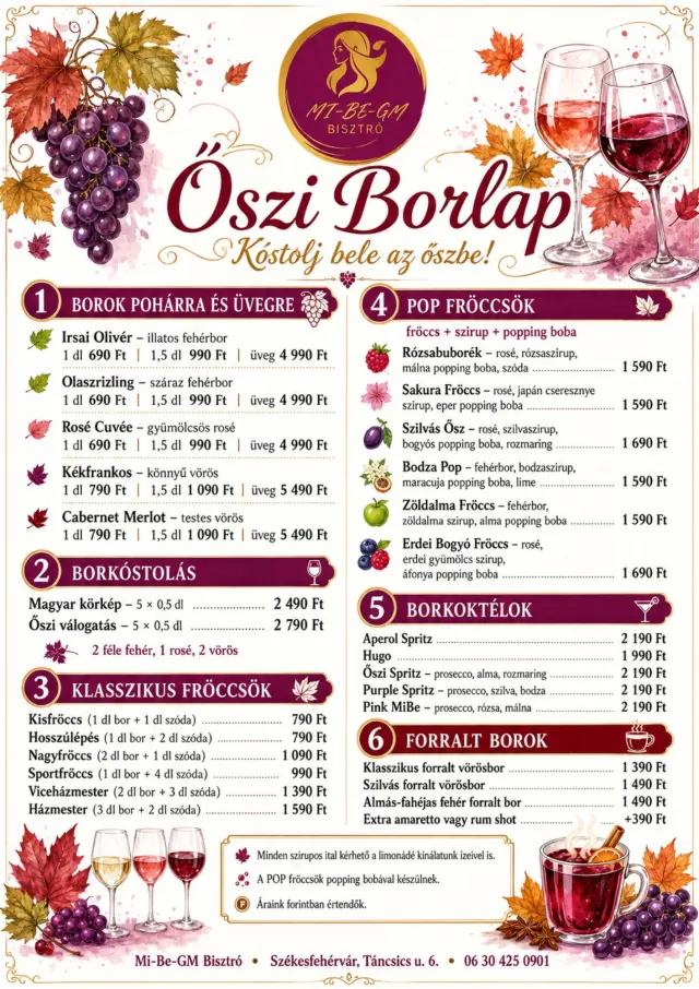 Őszi borlap