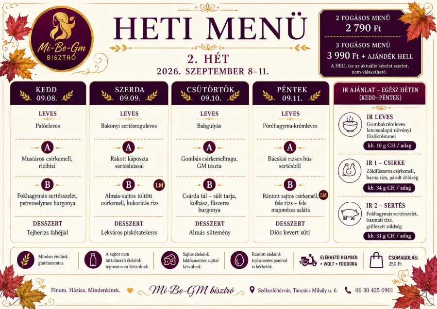 2. heti menü
