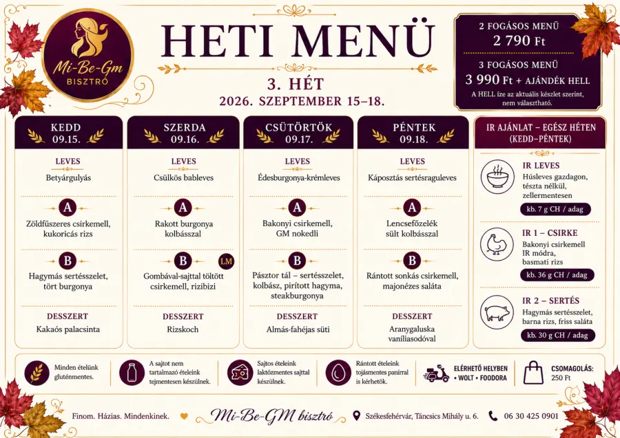 3. heti menü