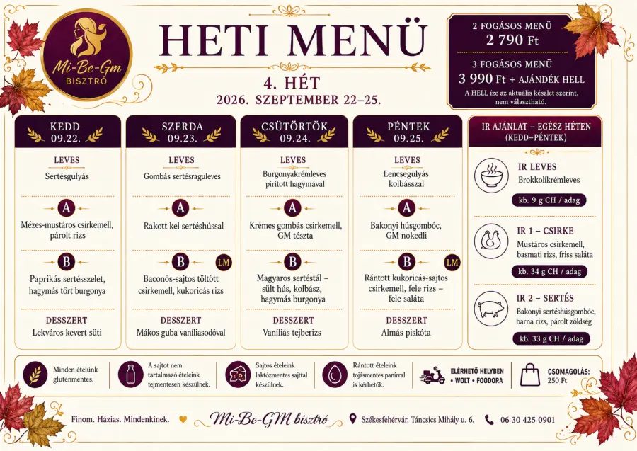 4. heti menü