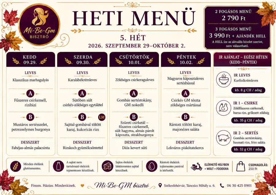 5. heti menü